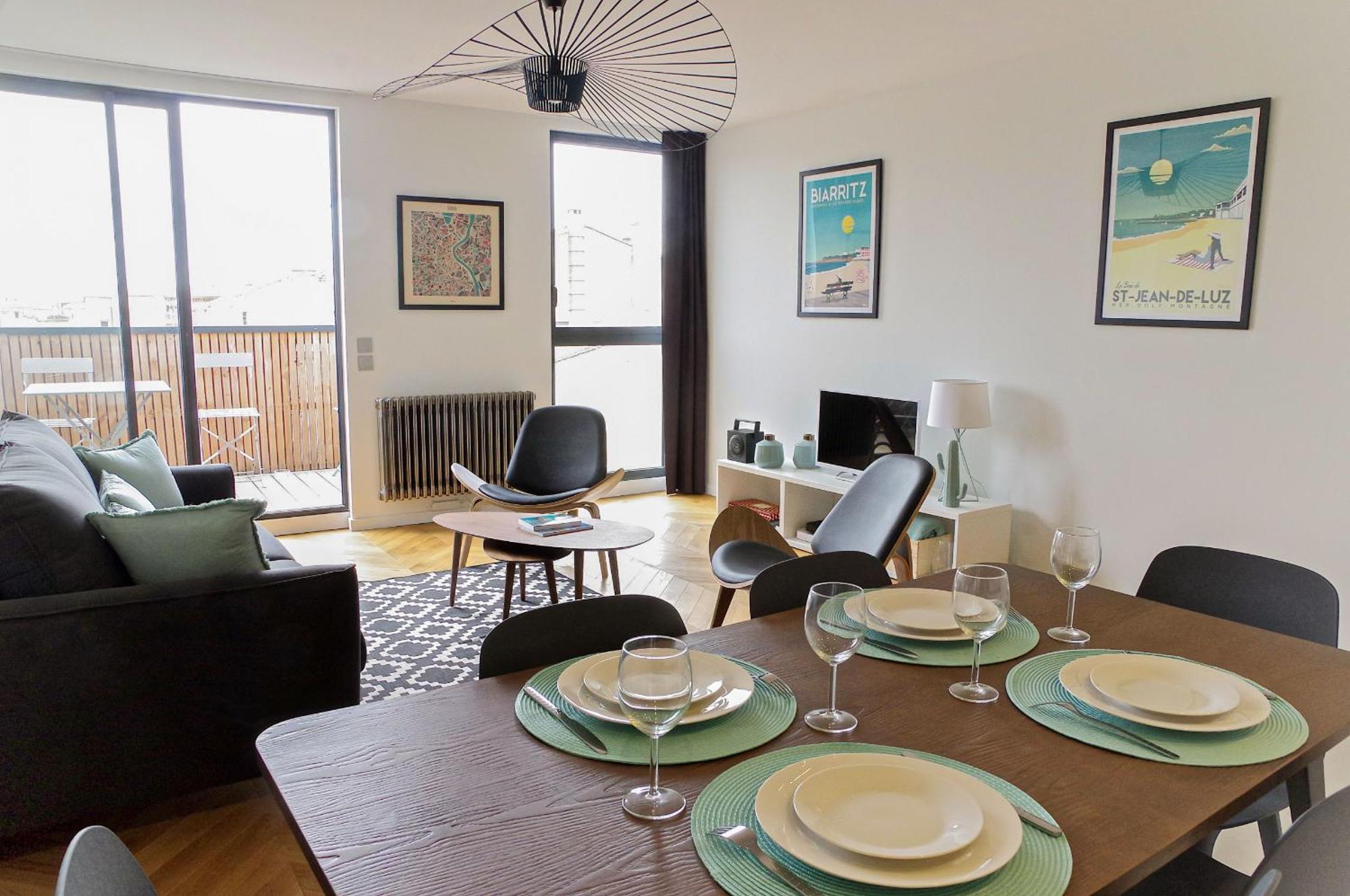 Belle Vue - Vue Exceptionnel Chartrons 2 Chambres Avec Parking Bordeaux Luaran gambar